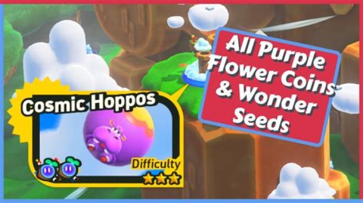 World 1 - Cosmic Hoppos All Wonder Seeds and Flower Coins